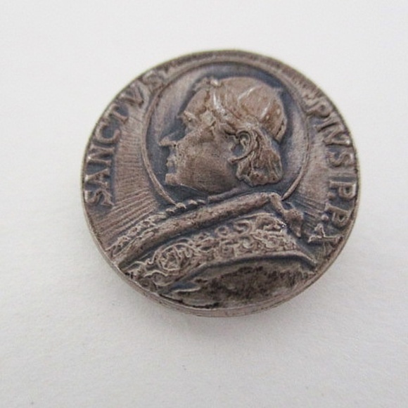 Sterling Hartnett Inc. Sanctvs Pivs P.P.X Pope Medal Brooch - Picture 1 of 7